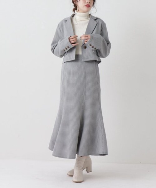 RAY CASSIN（レイカズン）の「ショートジャケット（ジャケット/アウター・レディース・オレンジ/キナリ/ピスタチオ/クロ系・FREE）」の6枚目の写真