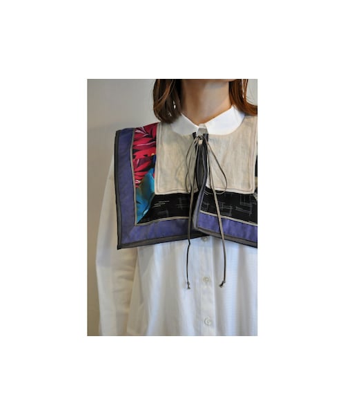 RehersalL（リハーズオール）の「スクエアパッチカラー（付け襟・レディース・ゴールド/グレー・one）」の2枚目の写真