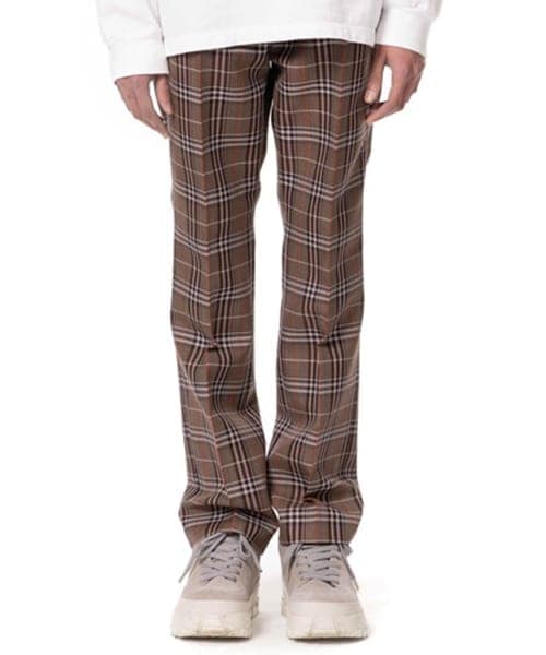 KAZUYUKI KUMAGAI(カズユキ クマガイ)の「T/W CHECK CENTER CREASE SLACKS(その他パンツ・メンズ・BGE/TAN/ORG・1/2)」の2枚目の写真