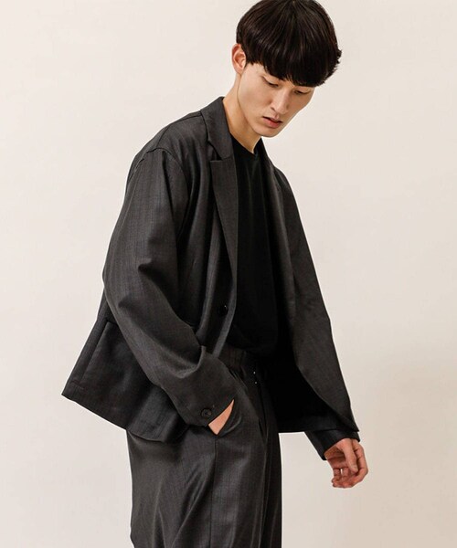 Juha（ユハ）の「SHADOW STRIPE SHORT JACKET（その他アウター・メンズ・D.GRY/CCL/BLK・3/4）」の4枚目の写真