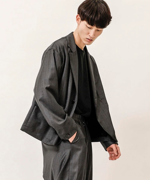 Juha（ユハ）の「SHADOW STRIPE SHORT JACKET（その他アウター・メンズ・D.GRY/CCL/BLK・3/4）」の3枚目の写真