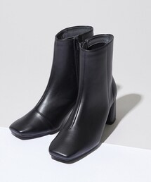 【10%OFF】スクエアトゥミドルブーツ