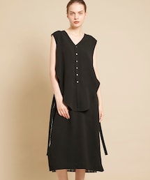 【40%OFF】ウールチェックツイードドレス