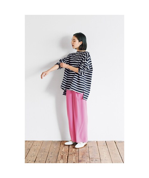 avecmoi（アヴェクモワ）の「アヴェクモワ カラーパンツ〈ピンク〉（レディースファッション > ボトムス > パンツ・レディース・ピンク・（わたり幅36/また下丈68cm）/（わたり幅37.5/また下丈68cm）/（わたり幅34.5/また下丈68cm）/（わたり幅33/また下丈68cm））」の8枚目の写真