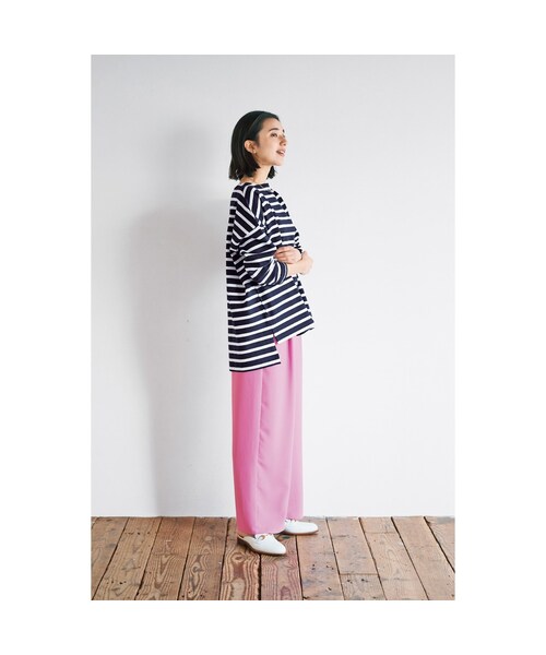 avecmoi（アヴェクモワ）の「アヴェクモワ カラーパンツ〈ピンク〉（レディースファッション > ボトムス > パンツ・レディース・ピンク・（わたり幅36/また下丈68cm）/（わたり幅37.5/また下丈68cm）/（わたり幅34.5/また下丈68cm）/（わたり幅33/また下丈68cm））」の10枚目の写真