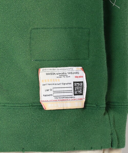MIHARAYASUHIRO（ミハラヤスヒロ）の「Maison MIHARAYASUHIRO/ メゾン ミハラヤスヒロ/SHIFT SIDE COMBINED HOODIE（その他・メンズ・GREEN・46/48）」の9枚目の写真