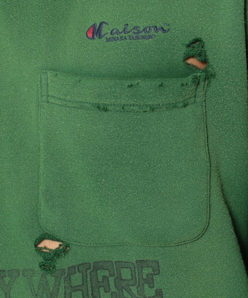 MIHARAYASUHIRO（ミハラヤスヒロ）の「Maison MIHARAYASUHIRO/ メゾン ミハラヤスヒロ/SHIFT SIDE COMBINED HOODIE（その他・メンズ・GREEN・46/48）」の5枚目の写真