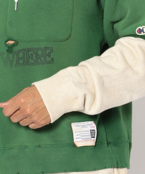 MIHARAYASUHIRO（ミハラヤスヒロ）の「Maison MIHARAYASUHIRO/ メゾン ミハラヤスヒロ/SHIFT SIDE COMBINED HOODIE（その他・メンズ・GREEN・46/48）」の6枚目の写真