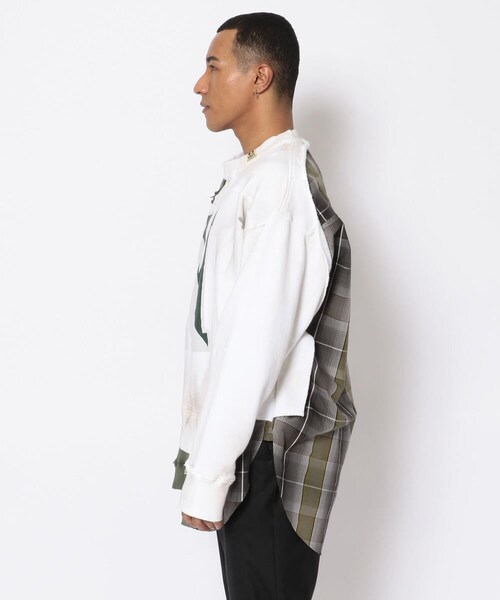 MIHARAYASUHIRO（ミハラヤスヒロ）の「Maison MIHARAYASUHIRO/メゾン ミハラヤスヒロ/SHIRT COMBINED PULLOVER（その他・メンズ・GREEN・46/48）」の2枚目の写真