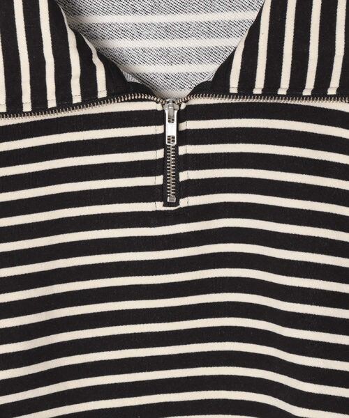 Heather（ヘザー）の「ハーフZIPボーダースウェット（トップス・レディース・オフホワイト 05/ブラック 09・FREE）」の13枚目の写真