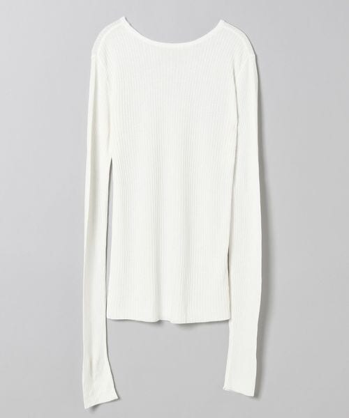 JEANASIS（ジーナシス）の「14GビスコースシアープルオーバーLS（トップス・レディース・ホワイト(08)/イエロー系その他(62)/ブルー系その他(75)/ネイビー(58)・FREE）」の8枚目の写真