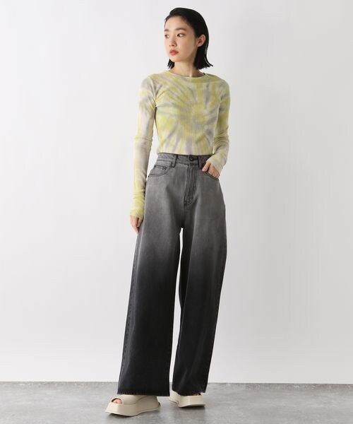 JEANASIS（ジーナシス）の「14GビスコースシアープルオーバーLS（トップス・レディース・ホワイト(08)/イエロー系その他(62)/ブルー系その他(75)/ネイビー(58)・FREE）」の6枚目の写真