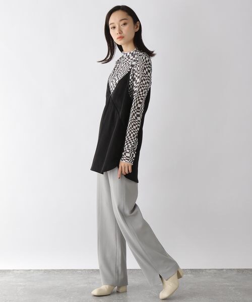 JEANASIS（ジーナシス）の「キリカエワイドストレートパンツ（パンツ・レディース・グレー(15)/ブルー(82)・FREE）」の3枚目の写真