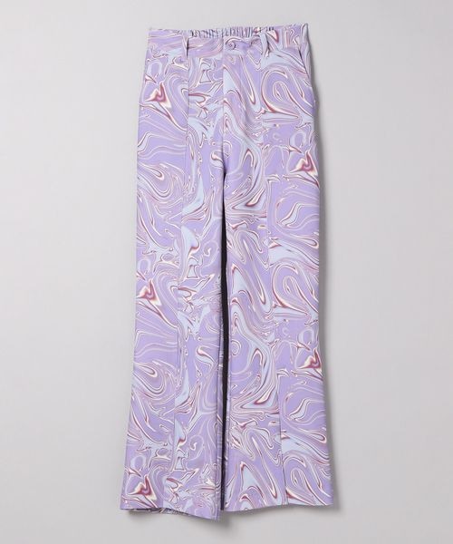 JEANASIS(ジーナシス)の「ナシジマーブルガラフレアパンツ(パンツ・レディース・ブラック系その他(09)/レッド系その他(35)/パープル系その他(93)・FREE)」の3枚目の写真