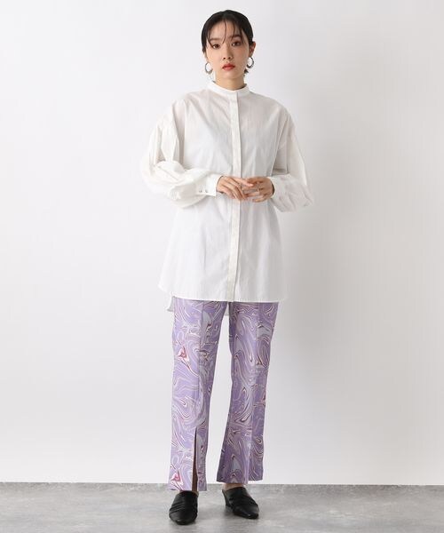 JEANASIS(ジーナシス)の「ナシジマーブルガラフレアパンツ(パンツ・レディース・ブラック系その他(09)/レッド系その他(35)/パープル系その他(93)・FREE)」の5枚目の写真