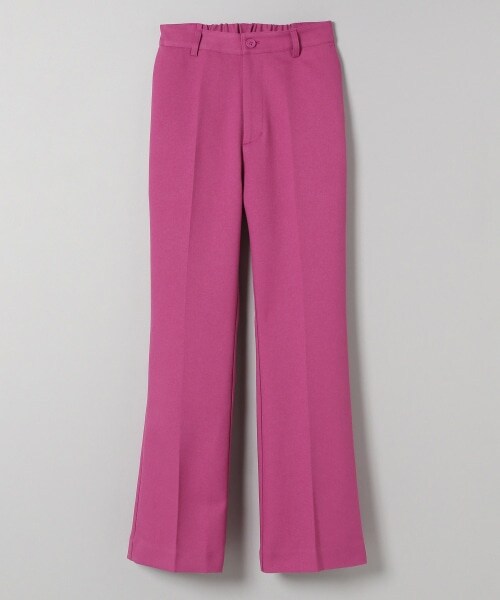 JEANASIS(ジーナシス)の「サスティナブルウールライクカラーフレアパンツ(パンツ・レディース・ブラック(09)/ライトグレー(11)/ピンク(27)/グリーン(73)・S/M)」の3枚目の写真