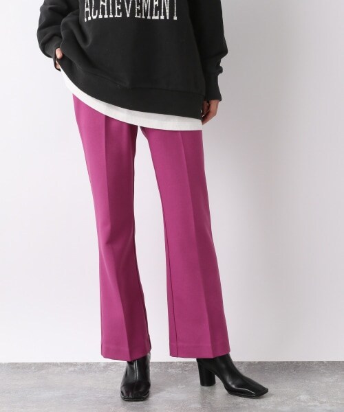 JEANASIS(ジーナシス)の「サスティナブルウールライクカラーフレアパンツ(パンツ・レディース・ブラック(09)/ライトグレー(11)/ピンク(27)/グリーン(73)・S/M)」の14枚目の写真