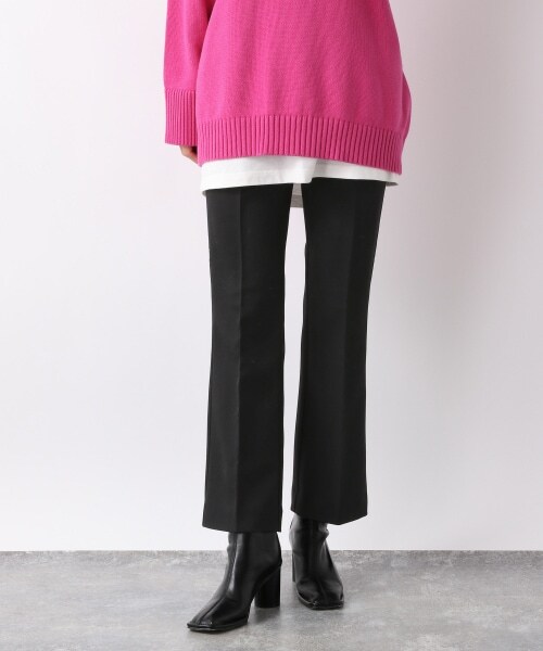 JEANASIS(ジーナシス)の「サスティナブルウールライクカラーフレアパンツ(パンツ・レディース・ブラック(09)/ライトグレー(11)/ピンク(27)/グリーン(73)・S/M)」の12枚目の写真