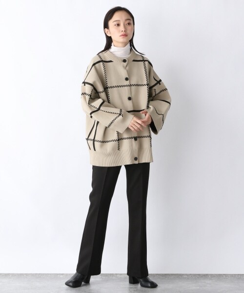 JEANASIS(ジーナシス)の「サスティナブルウールライクカラーフレアパンツ(パンツ・レディース・ブラック(09)/ライトグレー(11)/ピンク(27)/グリーン(73)・S/M)」の5枚目の写真