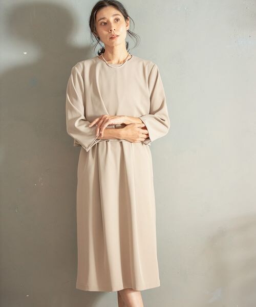 LEPSIM（レプシィム）の「上品サマ見えワンピース（ワンピース/ドレス・レディース・ブラック09/グレージュ51・M/L）」の2枚目の写真
