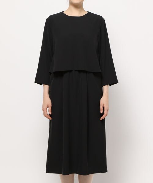 LEPSIM（レプシィム）の「上品サマ見えワンピース（ワンピース/ドレス・レディース・ブラック09/グレージュ51・M/L）」の5枚目の写真