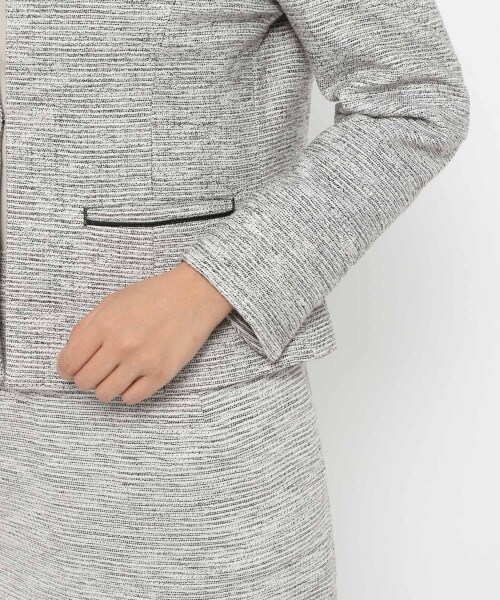 LEPSIM（レプシィム）の「ツイードクルーネックジャケット[2022春夏]（ジャケット/アウター・レディース・モノトーン05/ネイビー88・M/L）」の11枚目の写真