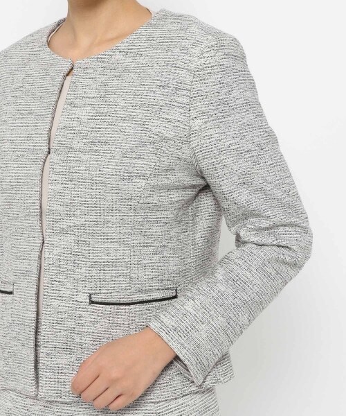 LEPSIM（レプシィム）の「ツイードクルーネックジャケット[2022春夏]（ジャケット/アウター・レディース・モノトーン05/ネイビー88・M/L）」の10枚目の写真