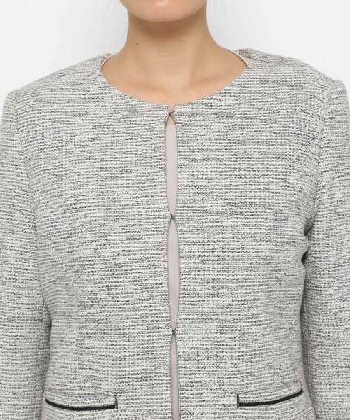 LEPSIM（レプシィム）の「ツイードクルーネックジャケット[2022春夏]（ジャケット/アウター・レディース・モノトーン05/ネイビー88・M/L）」の9枚目の写真