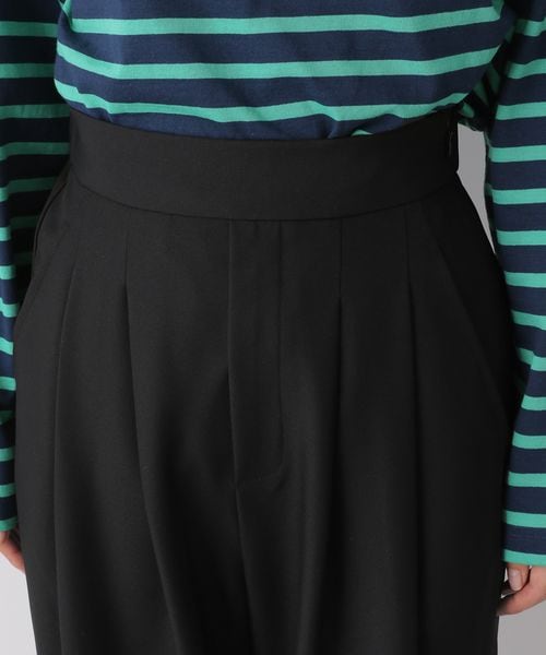 LEPSIM（レプシィム）の「ハイウエストタックデザインパンツ（パンツ・レディース・ブラック09/ピスタチオ72・M/L）」の8枚目の写真