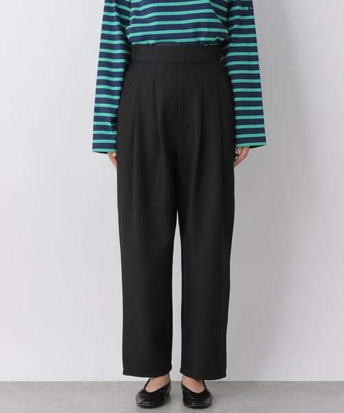 LEPSIM（レプシィム）の「ハイウエストタックデザインパンツ（パンツ・レディース・ブラック09/ピスタチオ72・M/L）」の5枚目の写真