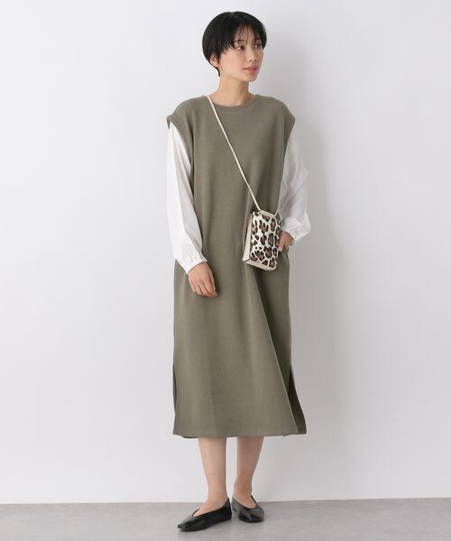 LEPSIM（レプシィム）の「フハクドッキングカットワンピース（ワンピース/ドレス・レディース・ブラック09/グレージュ13/カーキ78・FREE SIZE）」の6枚目の写真
