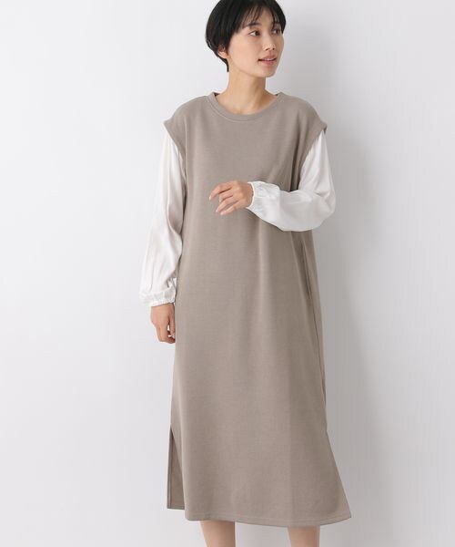 LEPSIM（レプシィム）の「フハクドッキングカットワンピース（ワンピース/ドレス・レディース・ブラック09/グレージュ13/カーキ78・FREE SIZE）」の2枚目の写真