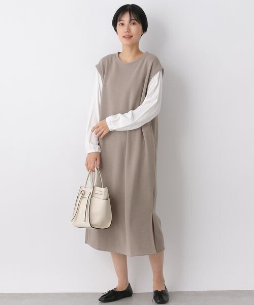 LEPSIM（レプシィム）の「フハクドッキングカットワンピース（ワンピース/ドレス・レディース・ブラック09/グレージュ13/カーキ78・FREE SIZE）」の5枚目の写真