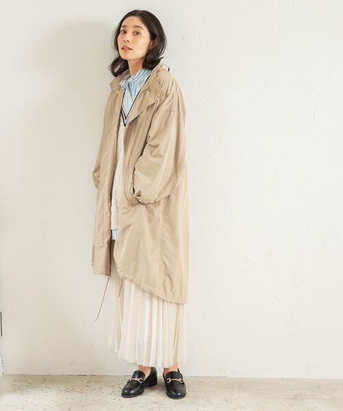 LEPSIM(レプシィム)の「ミリタリーコート(ジャケット/アウター・レディース・ベージュ52/カーキ78・FREE SIZE)」の1枚目の写真