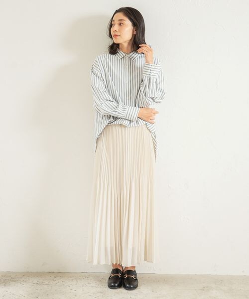 LEPSIM（レプシィム）の「ランダムヘンカプリーツスカート（スカート・レディース・ブラック09/グレージュ13/ブルー82・FREE SIZE）」の9枚目の写真