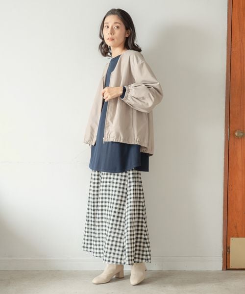 LEPSIM(レプシィム)の「ギンガムマーメイドスカート(スカート・レディース・ブラック09/ライムイエロー62/パープル95・M/L)」の4枚目の写真