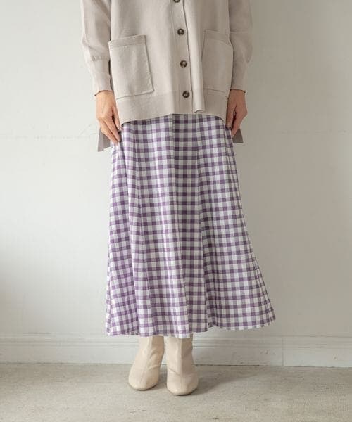 LEPSIM(レプシィム)の「ギンガムマーメイドスカート(スカート・レディース・ブラック09/ライムイエロー62/パープル95・M/L)」の3枚目の写真
