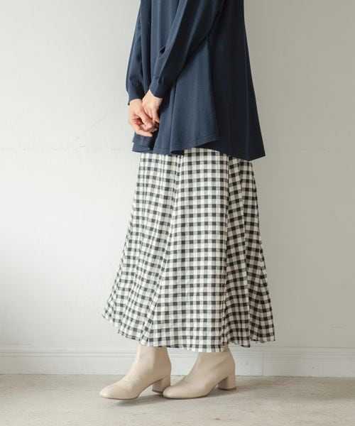 LEPSIM(レプシィム)の「ギンガムマーメイドスカート(スカート・レディース・ブラック09/ライムイエロー62/パープル95・M/L)」の1枚目の写真