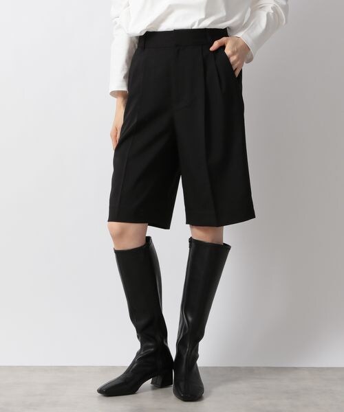 LOWRYS FARM（ローリーズファーム）の「ラクビショートパンツ（パンツ・レディース・アイボリー08/ブラック09/ブラウン53・WEB限定S/F）」の2枚目の写真