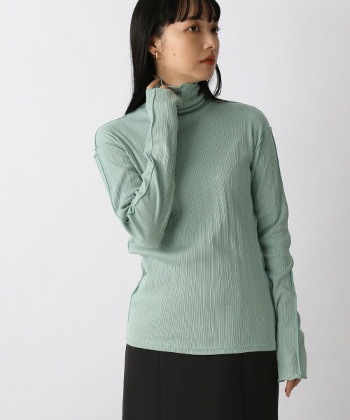 LOWRYS FARM（ローリーズファーム）の「メローテレコタートルＬＳ（トップス・レディース・アイボリー08/イエロー65/グリーン72・F）」の3枚目の写真