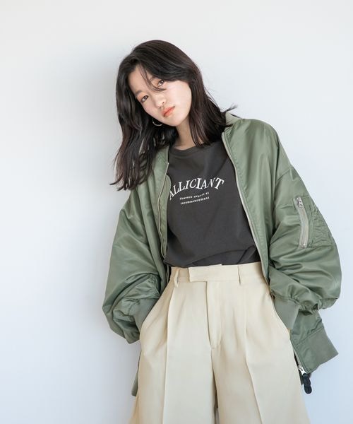 LOWRYS FARM（ローリーズファーム）の「ＢＩＧＭＡ－１（ジャケット/アウター・レディース・アイボリー08/グリーン78・M/L）」の4枚目の写真