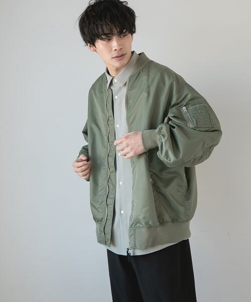 LOWRYS FARM（ローリーズファーム）の「ＢＩＧＭＡ－１（ジャケット/アウター・レディース・アイボリー08/グリーン78・M/L）」の6枚目の写真