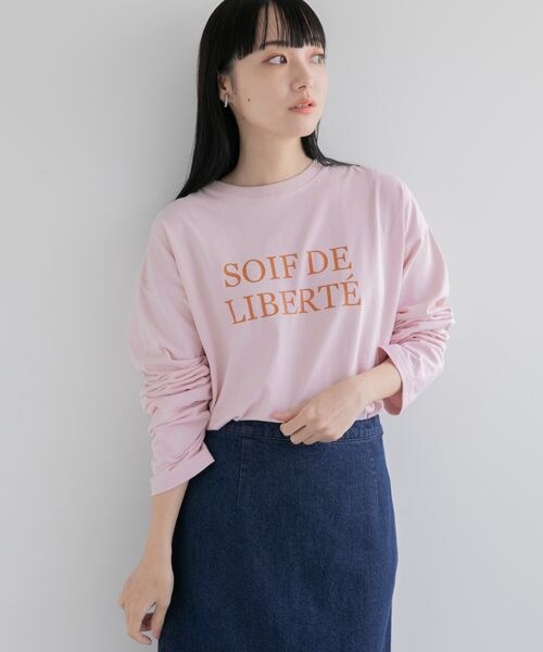 LOWRYS FARM（ローリーズファーム）の「ロゴＴＥＥＬＳ（トップス・レディース・オフ05/アイボリー08/ブラック09/ピンク22・F）」の4枚目の写真