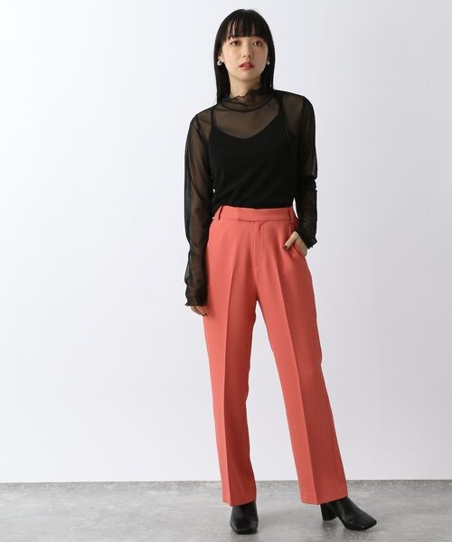 LOWRYS FARM（ローリーズファーム）の「チュールハイネックＬＳ（トップス・レディース・オフ05/ブラック09/グレー柄10/グリーン72・F）」の12枚目の写真