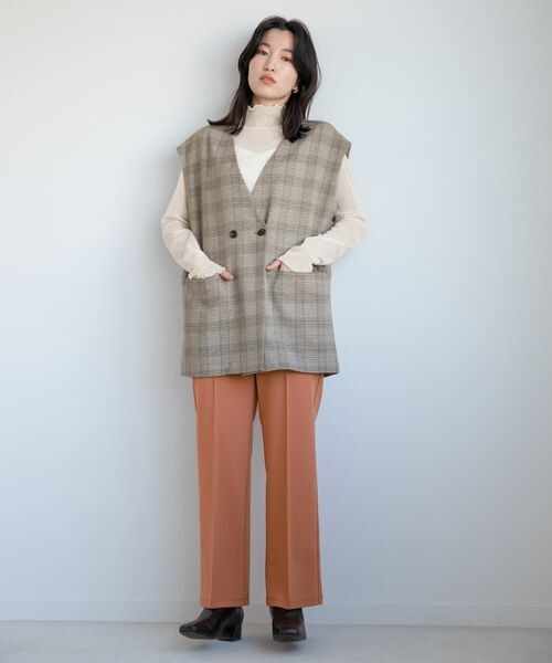 LOWRYS FARM（ローリーズファーム）の「チュールハイネックＬＳ（トップス・レディース・オフ05/ブラック09/グレー柄10/グリーン72・F）」の5枚目の写真