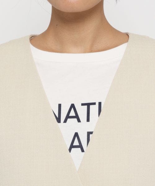 LOWRYS FARM（ローリーズファーム）の「バスケット機能ベスト（ジャケット/アウター・レディース・アイボリー08/グレーチェック10/チャコール18/グリーン75/パープル95・F）」の17枚目の写真