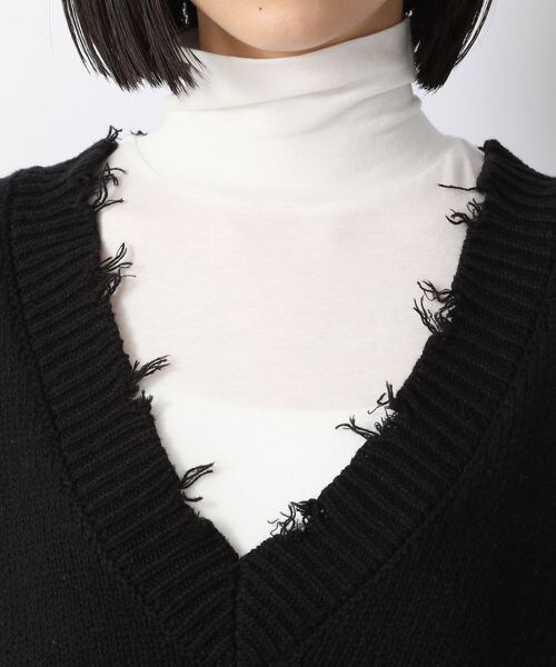 LOWRYS FARM（ローリーズファーム）の「クラッシュベスト（トップス・レディース・アイボリー08/ブラック09/オレンジ45・F）」の11枚目の写真