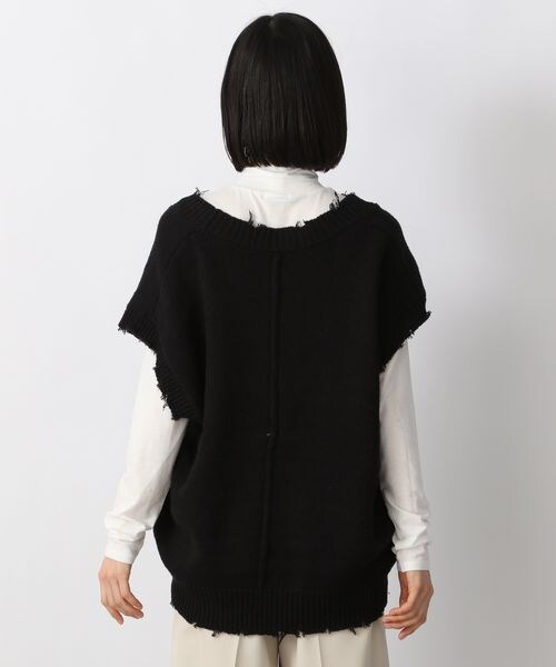 LOWRYS FARM（ローリーズファーム）の「クラッシュベスト（トップス・レディース・アイボリー08/ブラック09/オレンジ45・F）」の10枚目の写真