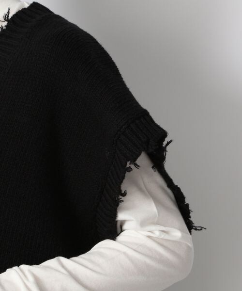 LOWRYS FARM（ローリーズファーム）の「クラッシュベスト（トップス・レディース・アイボリー08/ブラック09/オレンジ45・F）」の12枚目の写真