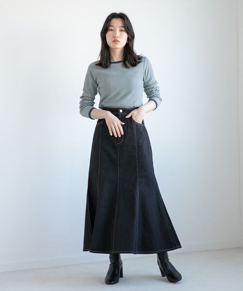 LOWRYS FARM（ローリーズファーム）の「サイズアレンジベルトスカート（スカート・レディース・ブラック09・M/L）」の2枚目の写真